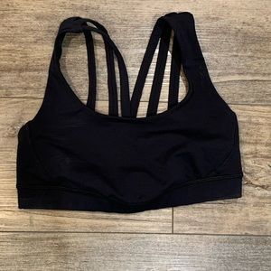 Lululemon Black Strappy Sports Bra